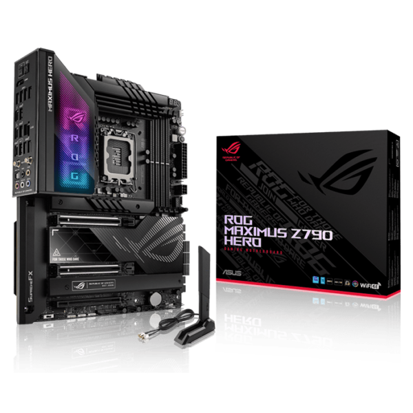 Asus ROG Maximus Z790 Hero Intel® Z790 LGA 1700 ATX motherboard with 20 + 1 power stages, DDR5, five M.2 slots