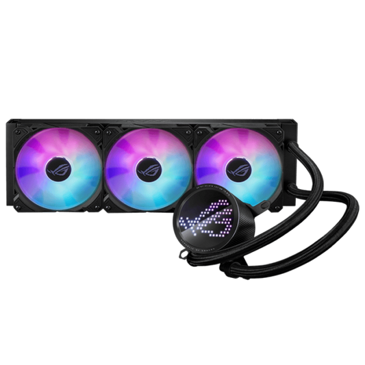 ASUS ROG Ryuo III 360 all-in-one CPU liquid color with Asetek 8th gen pump solution, Anime Matrix LED Display and ROG ARGB cooling fans