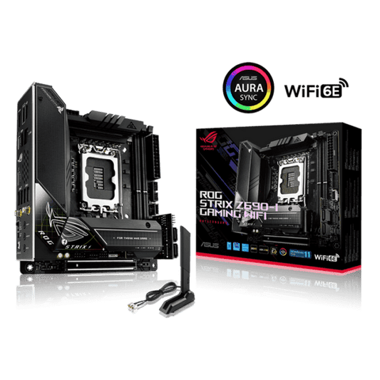 ASUS ROG STRIX Z690-G GAMING WIFI Intel LGA 1700 ATX motherboard, DDR5, PCIe 5.0, 14+1 power stages, WiFi 6E, Intel® 2.5 Gb Ethernet, three M.2 slots, USB 3.2 Gen 2x2 USB Type-C®, SATA and Aura Sync,Black