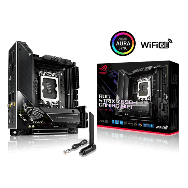 ASUS ROG STRIX Z690-G GAMING WIFI Intel LGA 1700 ATX motherboard, DDR5, PCIe 5.0, 14+1 power stages, WiFi 6E, Intel® 2.5 Gb Ethernet, three M.2 slots, USB 3.2 Gen 2x2 USB Type-C®, SATA and Aura Sync,Black