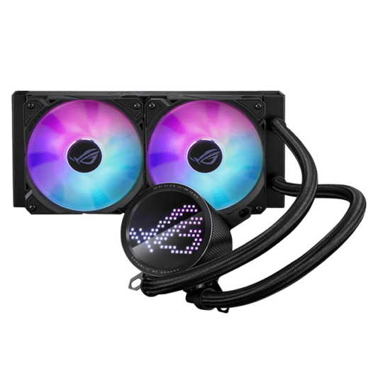 ASUS ROG Ryuo III 240 all-in-one CPU liquid color with Asetek 8th gen pump solution, Anime Matrix LED Display and ROG ARGB cooling fans