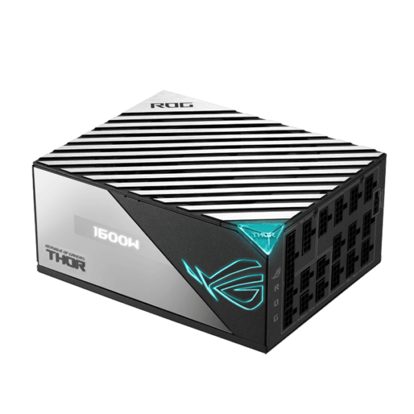 Asus ROG Thor 1600W ATX Power Supply Unit, With Aura Sync & OLED Display, 80 Plus Titanium Certification, Modular