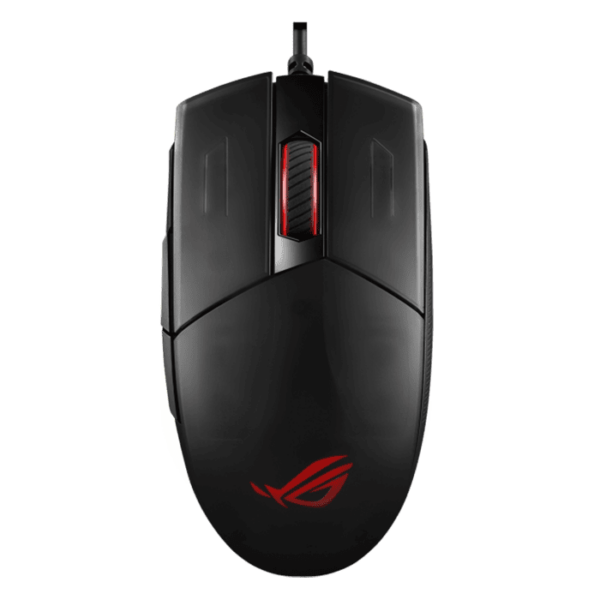Asus ROG Strix Impact II ambidextrous, ergonomic gaming mouse featuring 6,200 dpi optical sensor, lightweight design and Aura Sync RGB lighting