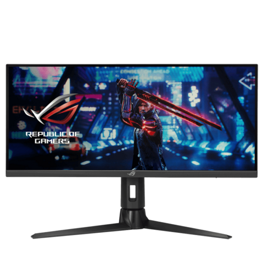 ROG Strix XG309CM Gaming Monitor – 30 inch (29.5 inch viewable) 2560x1080, overclocking 220Hz* (Above 144Hz), 1ms (GTG), Fast IPS, Extreme Low Motion Blur Sync, USB Type-C, 110% sRGB, G-Sync compatible, KVM support, Tripod socket.
