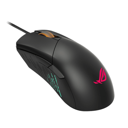 AsusROG Gladius III  Classic asymmetrical gaming mouse with specially tuned 26,000 dpi with 1% deviation, instant button actuation, exclusive Push-Fit Switch Socket II, laser-engraved ROG aesthetic