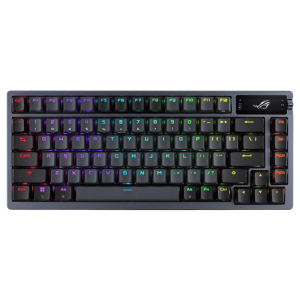 Asus Rog Azoth 75% Wireless DIY Custom Gaming Keyboard, RGB-Black English and Arabic