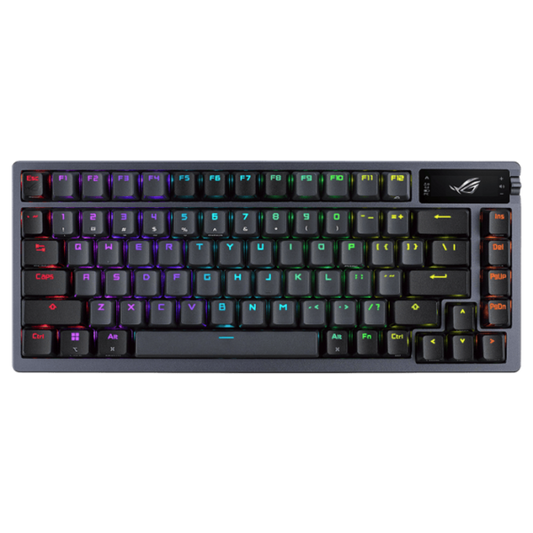 Asus Rog Azoth 75% Wireless DIY Custom Gaming Keyboard, RGB-Black English and Arabic