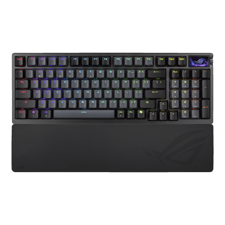 ASUS ROG Azoth 96 HE Wireless Magnetic Gaming Keyboard – 96% Layout, HFX V2 Hall Effect Switches, 1.47" Touchscreen, 8000Hz