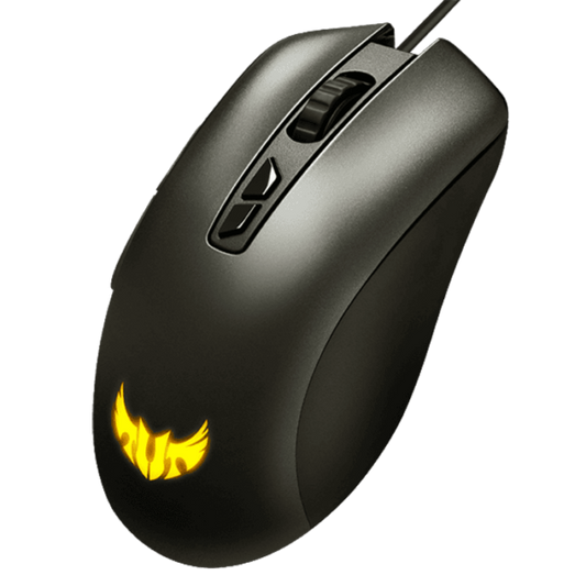 Asus TUF Gaming M3 ergonomic wired RGB gaming mouse with 7000-dpi sensor, lightweight build, durable coating, heavy-duty switches, seven programmable buttons and Aura Sync.