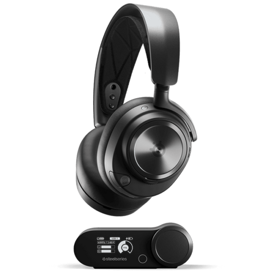 SteelSeries Arctis Nova Pro Wireless – Multi-System Gaming Headset – Premium Hi-Fi Drivers – Active Noise Cancellation – Infinity Power System – PC, PS5, PS4, Switch, Mobile