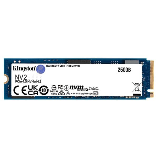 Kingston NV2 250GB PCIe Gen 4.0 NVME M.2 Internal SSD