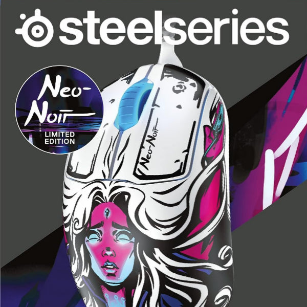 SteelSeries Prime Neo Noir - FPS Gaming Mouse – 18,000 CPI TrueMove Pro Optical Sensor – 5 Programmable Buttons – Magnetic Optical Switches – Brilliant Prism RGB Lighting