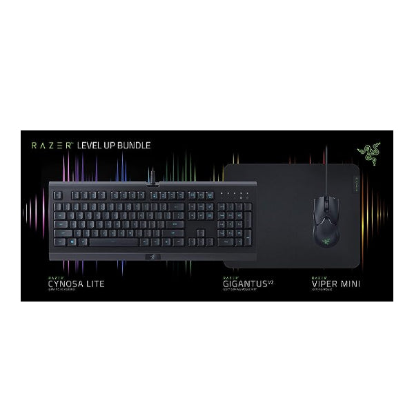 Razer Level Up Bundle Wired Mouse and Keyboard Cynosa Lite + Gigantus V2 Medium + Viper Mini