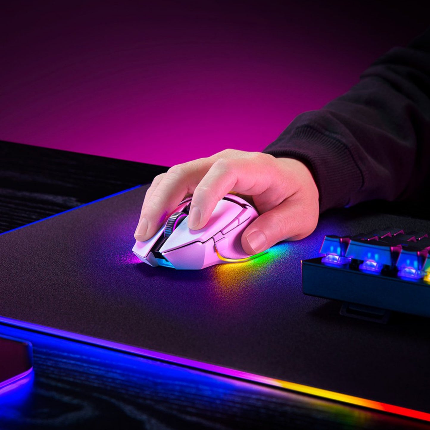 Razer Basilisk V3 Pro - White Customizable Wireless Gaming Mouse with Razer HyperScroll Tilt Wheel