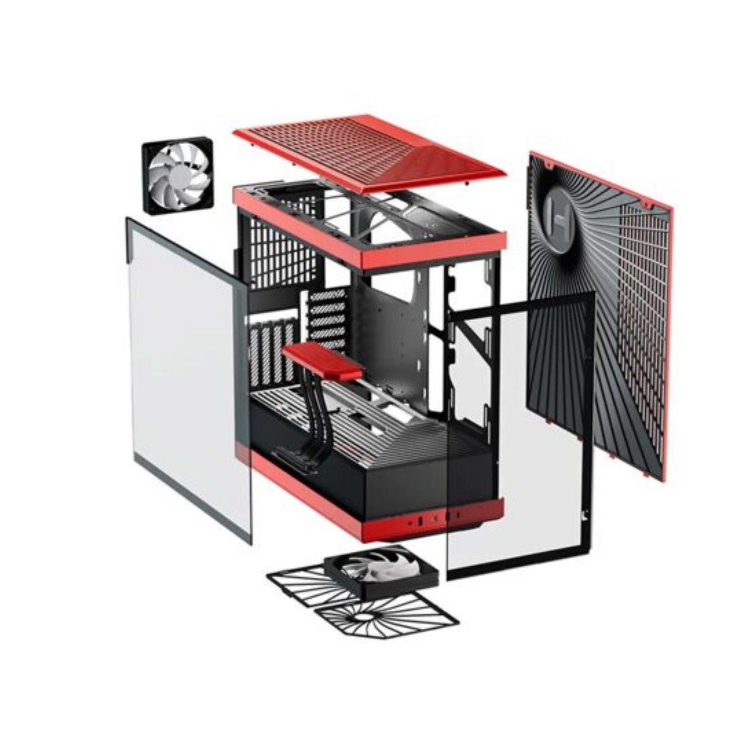 HYTE Y40 Mid-Tower S-Tier Aesthetic Case - Black/Red