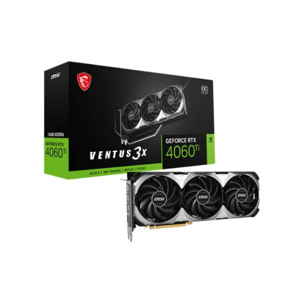 Msi GeForce RTX 4060 Ti Ventus 3X 16GB OC Edition Graphics Card - DLSS 3