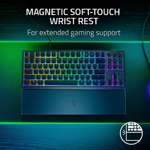 Razer Ornata V3 Tenkeyless - Low Profile Gaming Mechanical Membrane Wired Keyboard-Black