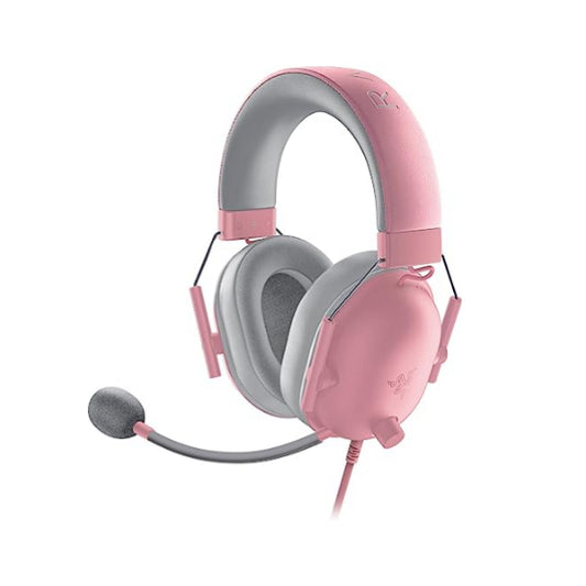 Razer BlackShark V2 X Gaming Headset: 7.1 Surround Sound - 50mm Drivers - Memory Foam Cushion - for PC, PS4, PS5, Switch, Xbox One, Xbox Series X|S, Mobile - 3.5mm Audio Jack – Quartz Pink