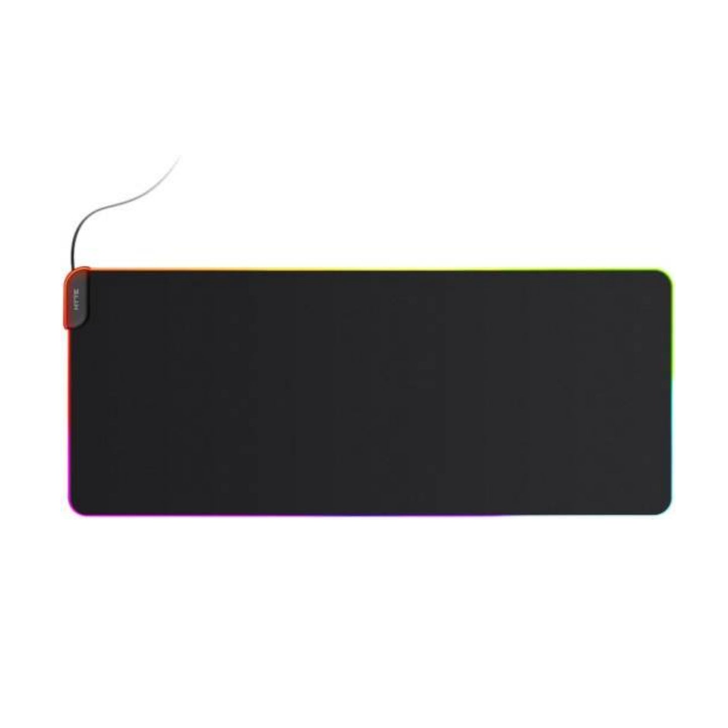 HYTE CNVS qRGB Intense Mouse Pad, 900mm x 370mm Size, Soft Polyester Surface Material, Polyurethane Rubber Base Material, USB C Input Interface, Liquid & Stain Resistant, Black