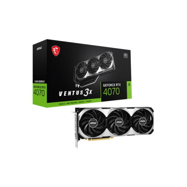 Msi GeForce RTX 4070 VENTUS 3X OC Edition 12GB GDDR6X Graphics Card - DLSS 3