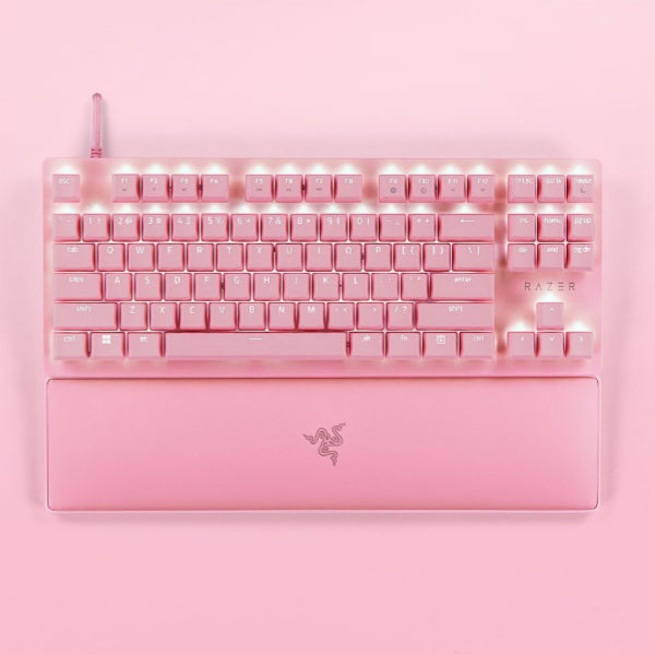 Razer Huntsman V2 Tenkeyless - Linear Optical Switch - US - Quartz Tenkeyless Optical Gaming Keyboard