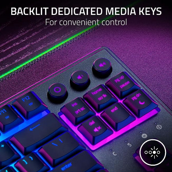 Razer Ornata V3 Tenkeyless - Low Profile Gaming Mechanical Membrane Wired Keyboard-Black