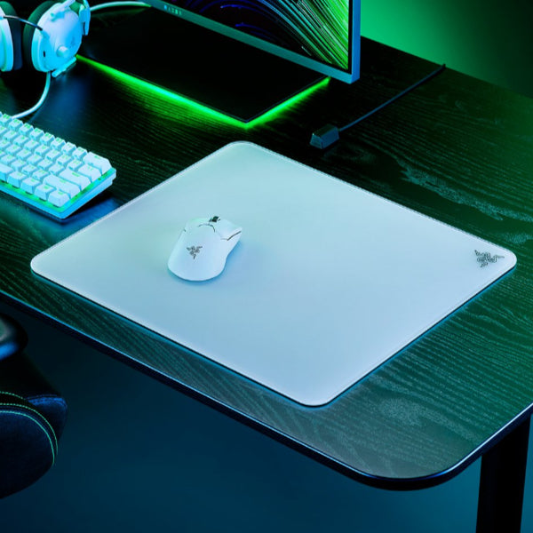 Razer Atlas - White Tempered Glass Gaming Mouse Mat
