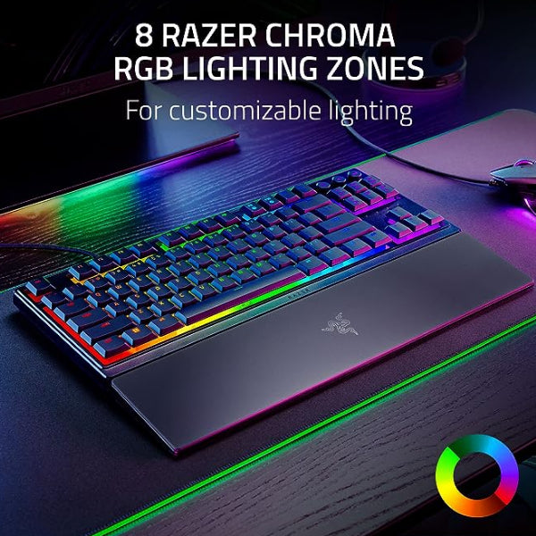 Razer Ornata V3 Tenkeyless - Low Profile Gaming Mechanical Membrane Wired Keyboard-Black