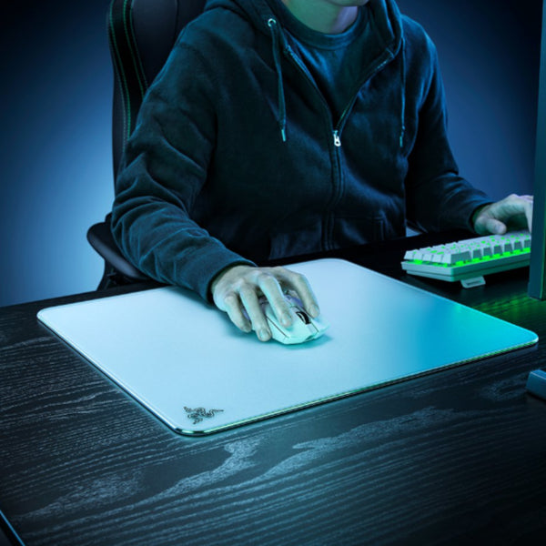 Razer Atlas - White Tempered Glass Gaming Mouse Mat