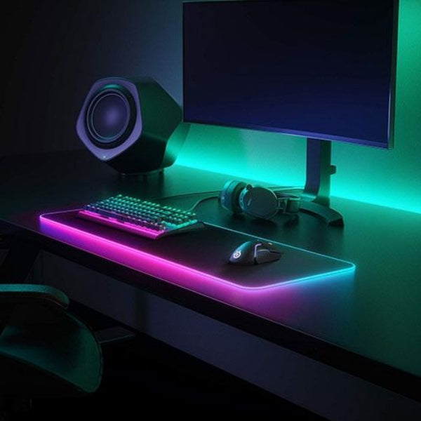 SteelSeries QcK Gaming Surface XL RGB Prism Cloth Mouse Pad - Black
