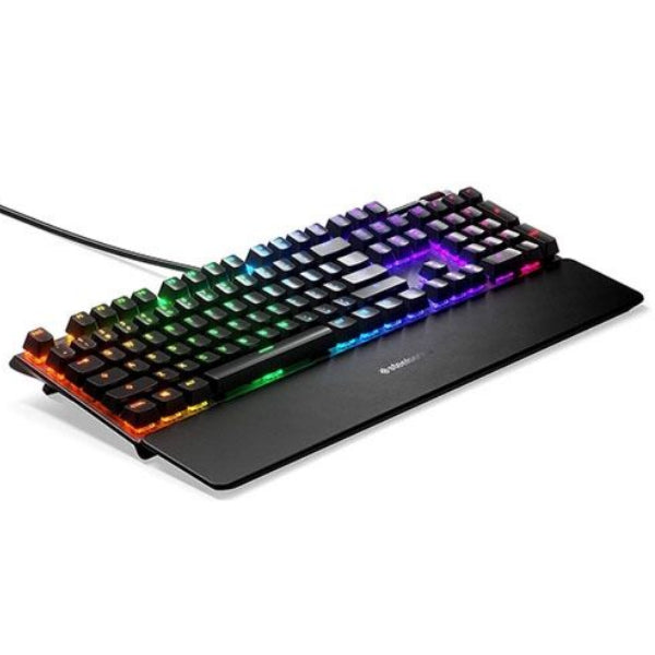 SteelSeries Apex Pro Mechanical Gaming Keyboard, Adjustable Actuation Switches, OLED Smart Display, RGB Backlit - Black