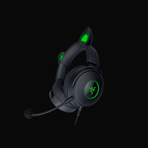 Razer Kraken Kitty V2 Pro - Black Wired RGB Headset with Interchangeable Ears