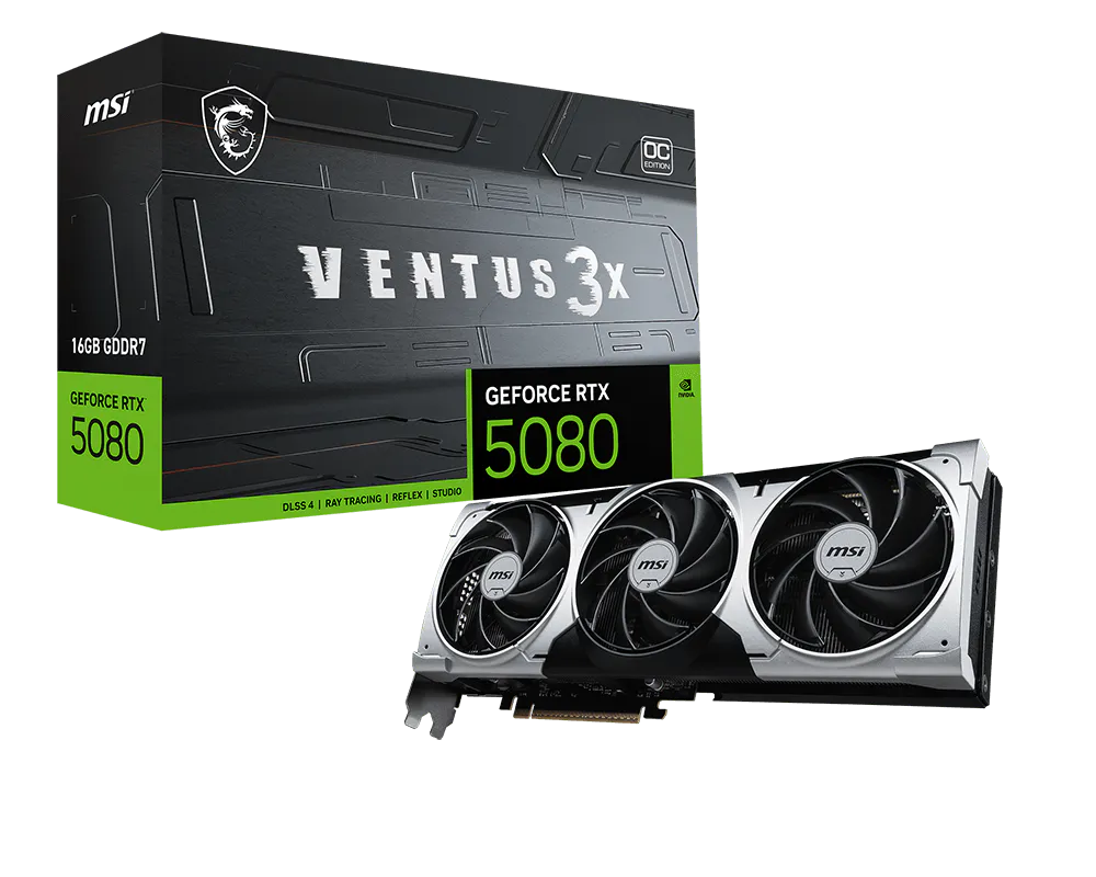 MSI GeForce RTX™ 5080 16G VENTUS 3X OC PLUS Graphics Card