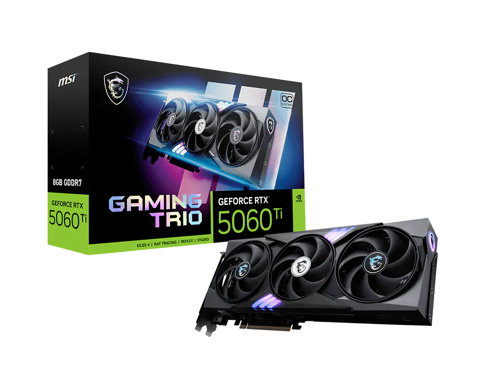 MSI GeForce RTX™ 5060 Ti 8G GAMING TRIO OC Graphics Card