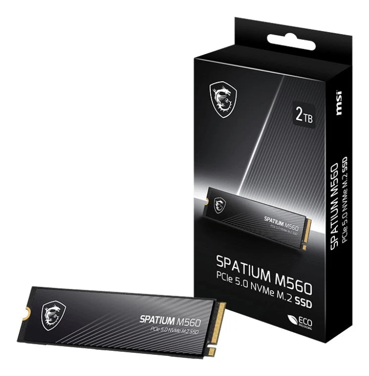 MSI SPATIUM M560 2TB PCIe 5.0 NVMe M.2 SSD – Up to 10,300MB/s High Performance Storage
