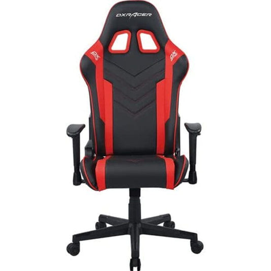 DXRacer Prince Series P132 Gaming Chair, 1D Armrests with Soft Surface, Black and Red