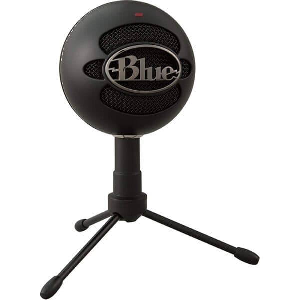 Logitech Blue Snowball Ice USB Microphone, 40-18 kHz Frequency Response, Cardioid Polar Patterns, USB Cable, For Recording / Streaming / Podcasting, Black