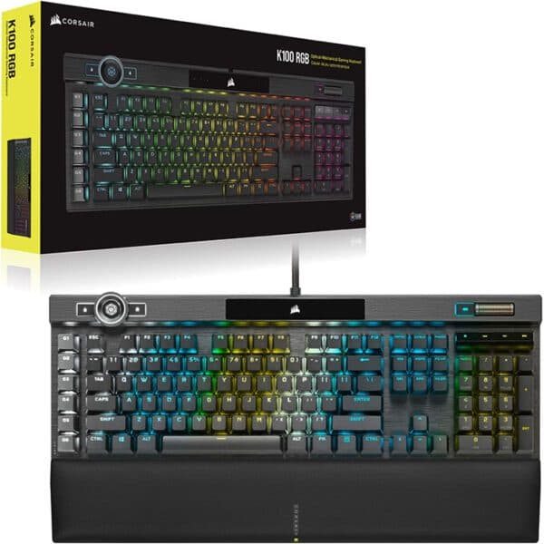 CORSAIR K100 RGB Optical-Mechanical Gaming Keyboard — CORSAIR OPX Switch — Black