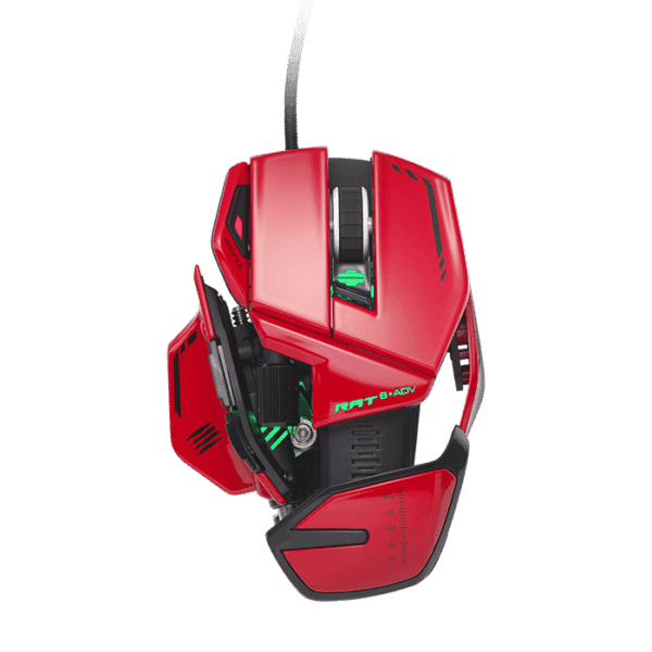 MAD CATZ R.A.T. 8+ ADV Highly Customizable Optical Gaming Mouse,Red
