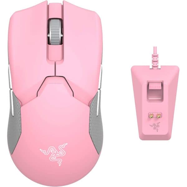Razer Viper Ultimate with Charging Dock - Quartz Ambidextrous Gaming Mouse with Razer™ HyperSpeed Wireless