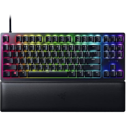 Razer Huntsman V2 Tenkeyless – Clicky Optical Switch (Purple) – US – Black Tenkeyless Optical Gaming Keyboard