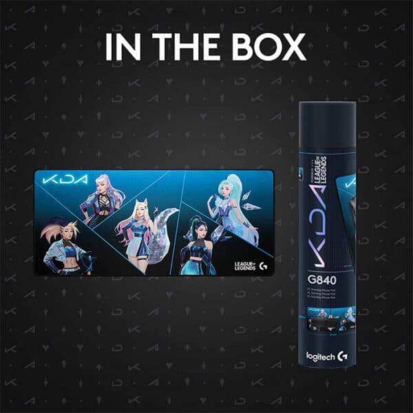 Logitech G840 Extra Large (XL) Gaming Mouse Pad KDA ,League of Legend edition | 400 X 900 mm performance tuned surface