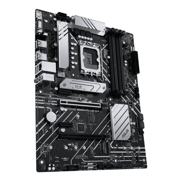 Asus Prime B660-PLUS D4 Intel® B660 (LGA 1700) ATX motherboarIntel® B660 (LGA 1700) ATX motherboard with 8 power stages, PCIe 4.0 slots, three M.2 slots, D-Sub, Aura Sync