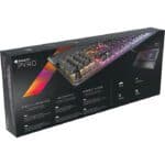 Rockat Pyro Mechanical Gaming Keyboard with UK Lightning Design, Black