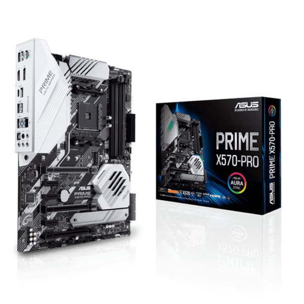 Asus Prime X570-PROPCIe 4.0, 14 DrMOS power stages, dual M.2, HDMI, SATA 6Gb/s, USB 3.2 Gen 2 front-panel connector and Aura Sync RGB lighting