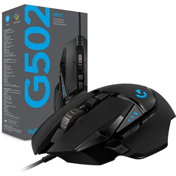 LOGITECH G502 HERO High Performance Gaming Mouse,Black