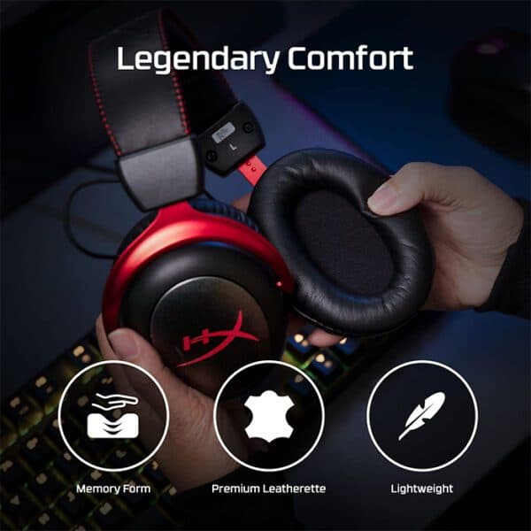 HyperX Cloud II Wireless – Gaming Headset (Black-Red)