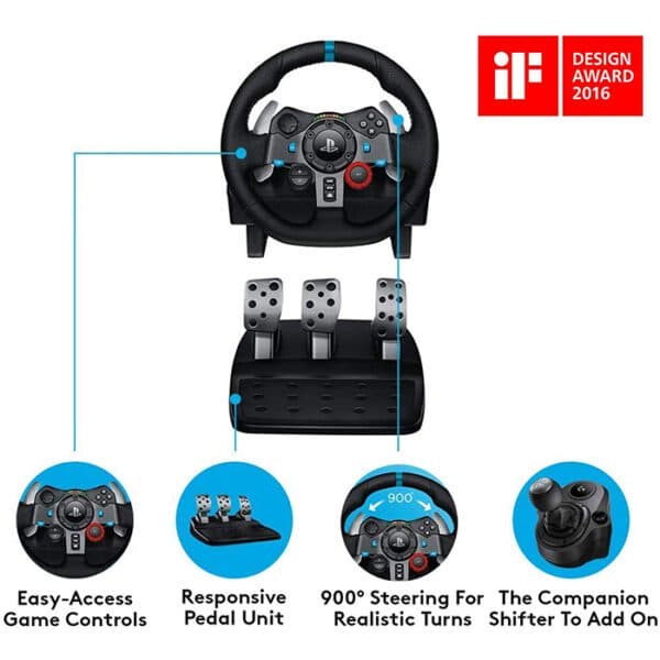 Logitech G29 Driving Force Racing Wheel For PC, Playstation 5 and Playstation 4,Playstation 3