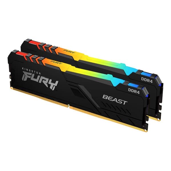 Kingston Fury Beast RGB 16GB DDR4 Desktop Memory, 3600MHz