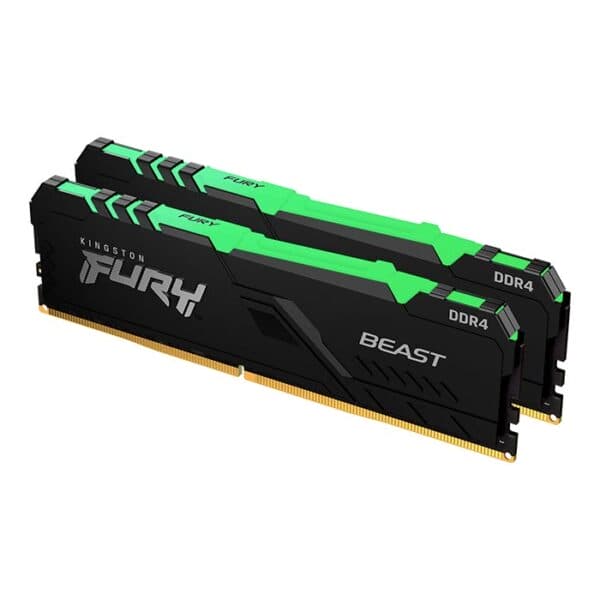 Kingston Fury Beast RGB 64GB(2*32GB) DDR4 Desktop Memory, 3600MHz